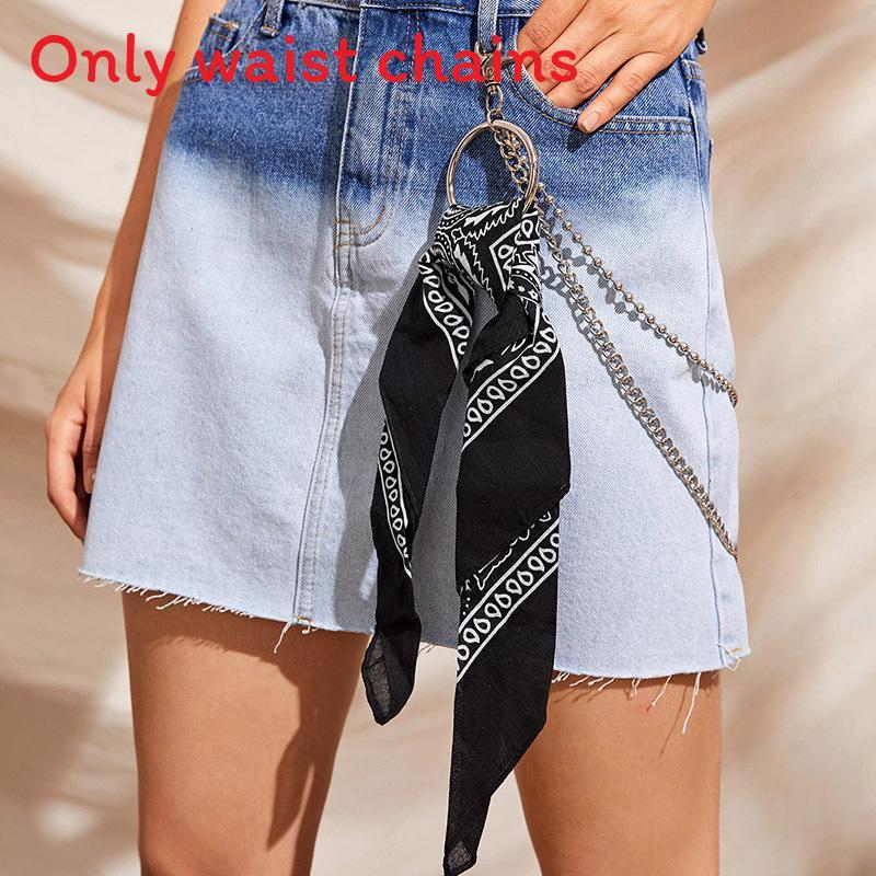 Womens Metal Cross Waist Chain For Street Style Hip Hop Fashion