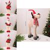 Christmas Santa Doll Decor With Fabric Material For Holiday Window Display