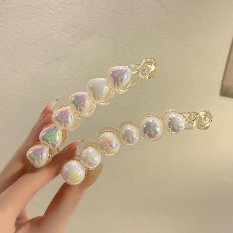 Korean Version of Opal Love Straight Ponytail Hairpin Korean Version of Sweet Hair Accessories