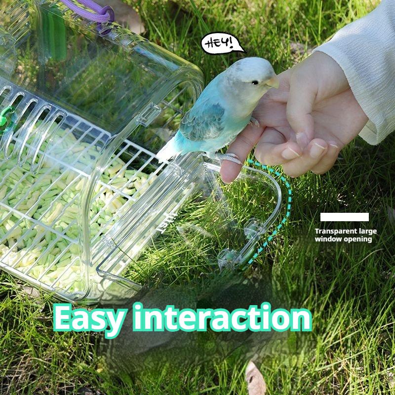 Pet Supplies Small Backpack Carry Cage Bird Cage Light-shielding Parrot Cage Outdoor Cage Outdoor Viewing Cage Dedicated