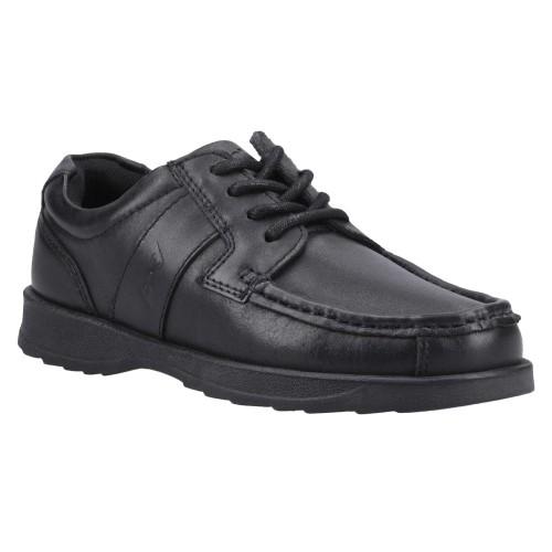 POD Boys Logan Leather School Shoes