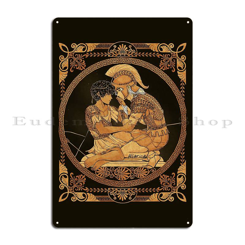 Ахиллес Повязки Патрокл Металлические Знаки Кинотеатр Гараж Печать Декор Гаража Постер Жестяной Знак Постер 20x30cm
