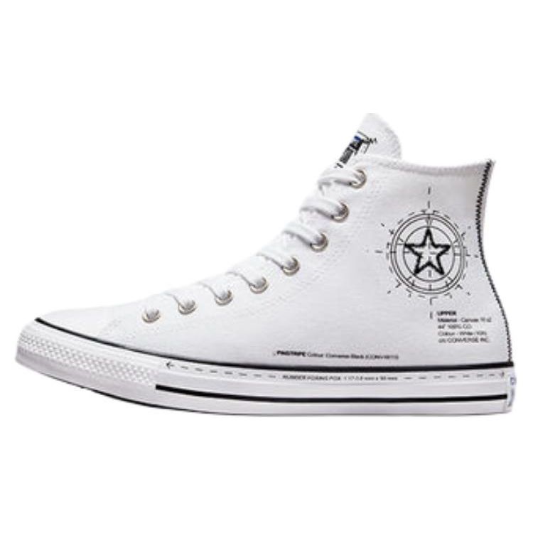 

Converse All Star Удобные повседневные высокие кеды из парусины Унисекс Кроссовки Белые Черные A01587C 36