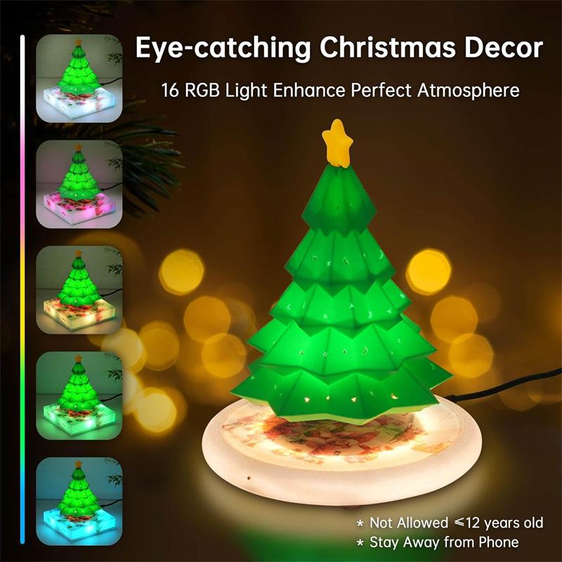Levitating Christmas Tree Lights Floating Display for Home Office Desk Decor 16 Color Cool Futuristic Gadgets Unique Gifts