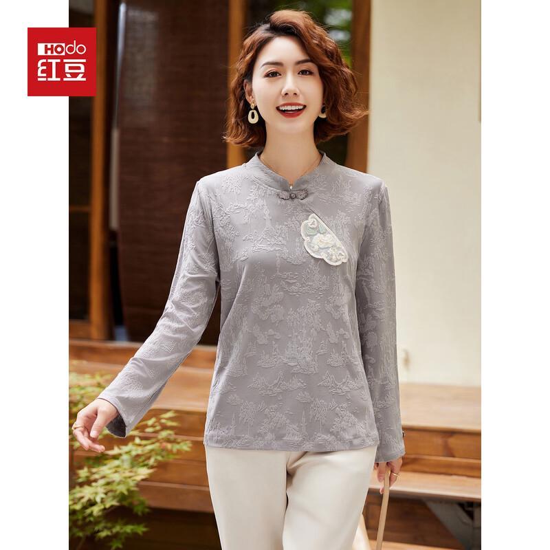 Hodo Women's New Chinese Style Frog Button Long-Sleeve T-Shirt