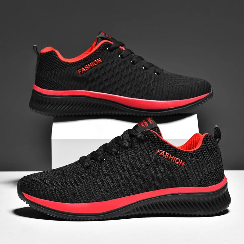 Fashion Black Red Running Shoes Couple Breathable Light Sports Sneakers Men Gym Shoes Tenis Masculino Men's Sandals Summershoes Hombre