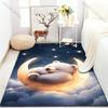 Kleiner Bär schläft auf dem Mond Druck Teppich für Schlafzimmer Wohnzimmer Bettseite Sofa Bodenmatte Moderne Heimdekoration Bereichsteppich Geschenke