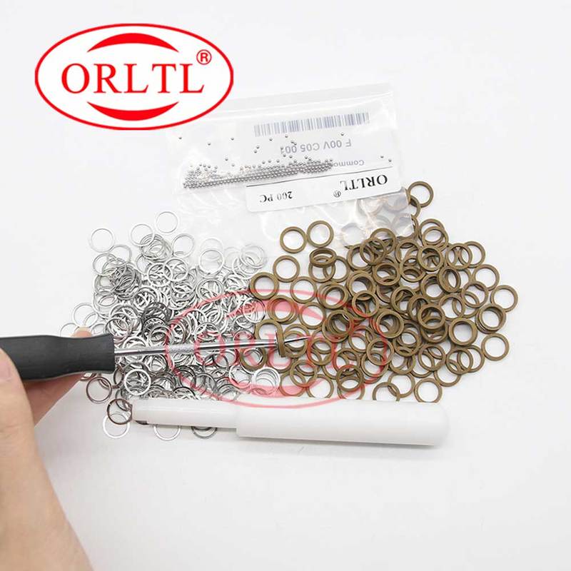 200 Pieces Sealing Ring F00VC99002 Steel Injector Balls F00VC05001 Repair Kits For 0445120007/0445120153/0445120067