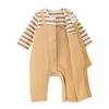 MIKIHOUSE HOT BISCUITS Coveralls for Boys and Size 80cm Girls, Beige, (Product Code 70-1219-145)