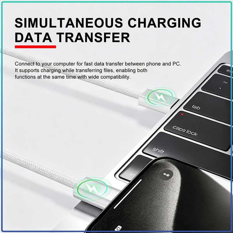 Original Apple Braided Type‑C To Type‑C Cable 1 Meter Stable Power Delivery Durable USB‑C Charging Cord Universal For iOS Android Devices