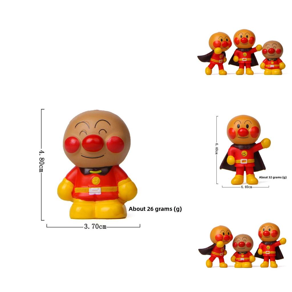 Anpanman Cute Cartoon Standing Posture Waving Mini Model For Kids And Collectors