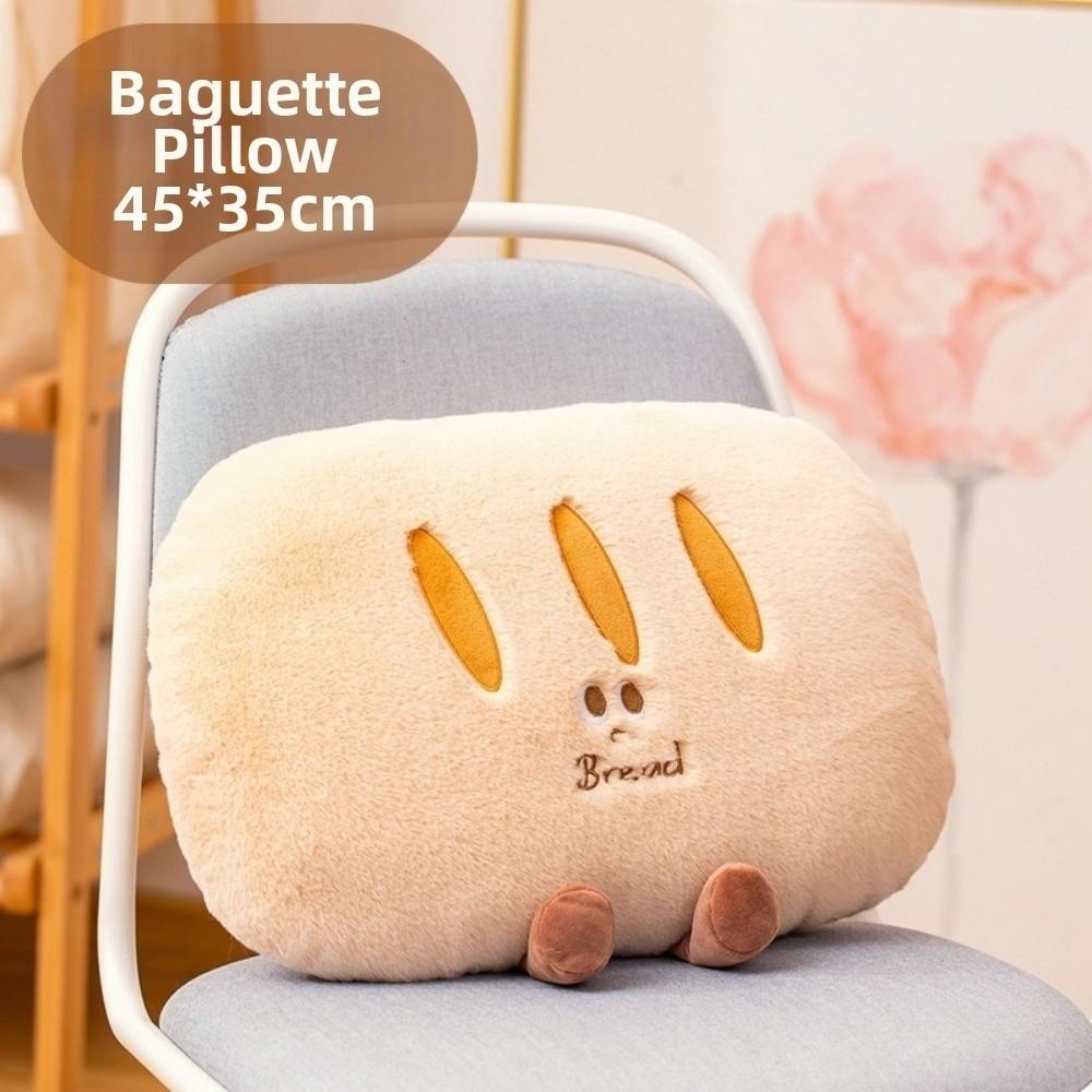 Soft Cow Horn Pillow Plush Air Conditioner Cushion Bread Pillow Blanket  For Bed and Sofa Decor
