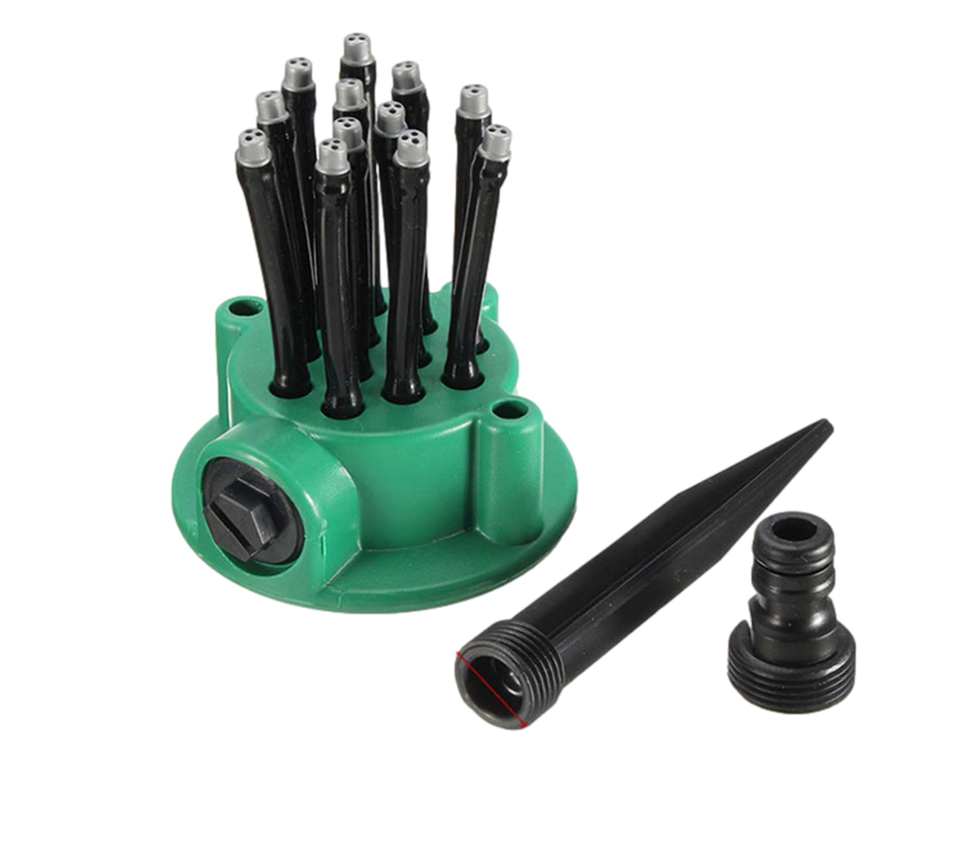 

Sugarello Automatic Watering Sprinkler with Adjustable Sprinkler Nozzle for and Adjustable Sprinkler Agricultural Sprinkler for Gardening and Fields зелёный