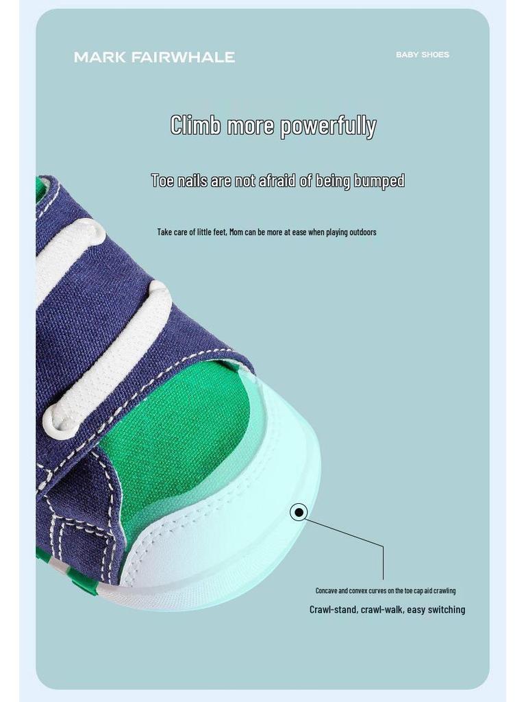 Mark Fairwhale Boys' Waterproof Leather Sports Shoes - 2025 Autumn Collection, Non-slip Running Shoes for Middle and Older Children.