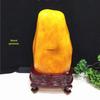 Yellow Dragon Jade Decorative Stone: Feng Shui Ornament for Home Entrance