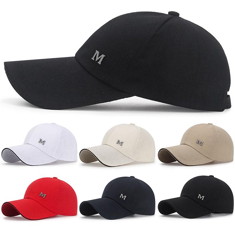 Women Men Sports Caps Baseball Hat Travel Outdoor Sunscreen Line Baseball Cap Long Visor Brim Shade Snapback Sun Protection Hat
