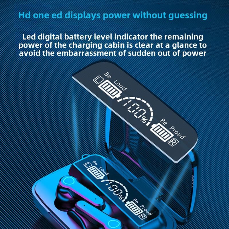 New Wireless Bluetooth Headset TWS Digital Display In-ear 5.0 Binaural Sports Handle