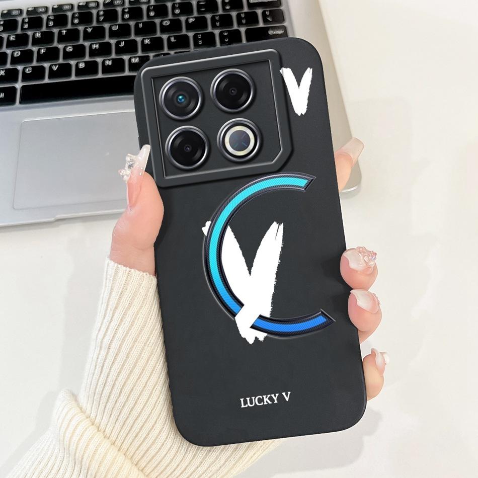 For Infinix GT 20 Pro X6871 Lucky Initial Letter Phone Case For Infinix GT20 Pro 5G Soft Silicone Shockproof Cases