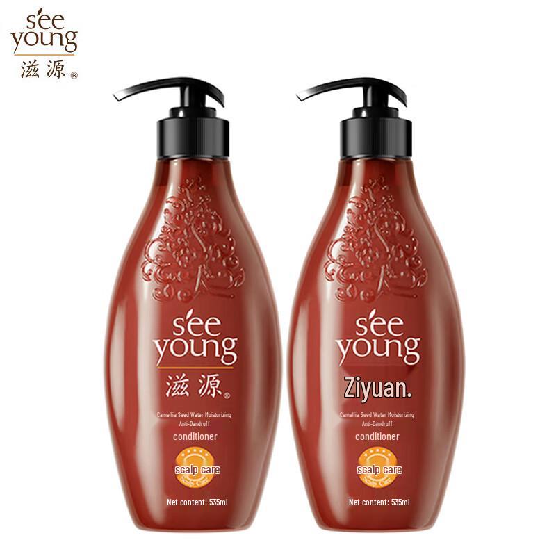 Увлажняющий кондиционер Ziyuan с маслом семян чая против перхоти (2x535мл)