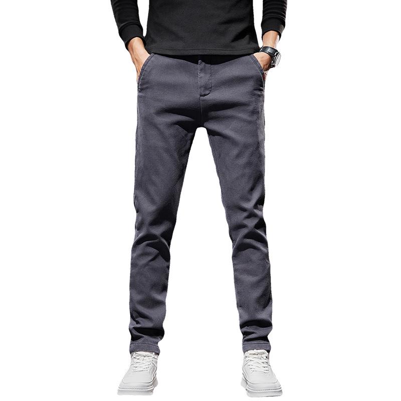 2025 Spring Men's Slim-Fit Casual Straight Pants - Versatile Light Business Trousers with Stretch