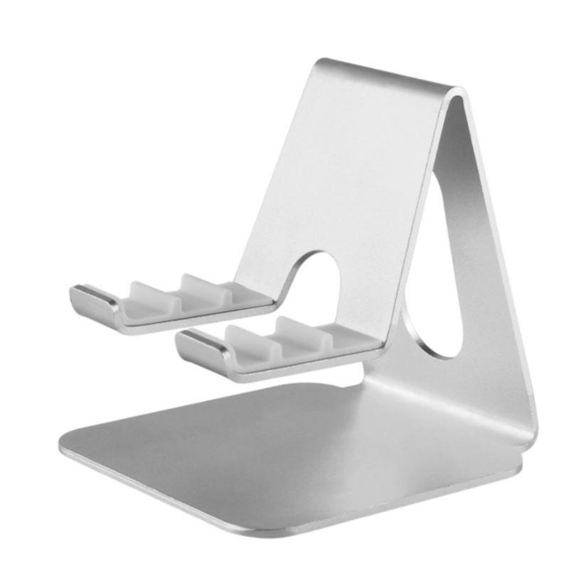 Phone Holder Universal Angle Adjustable Stand for Phone Tablet Tabletop Aluminum Support Cradle for Live Watching Video
