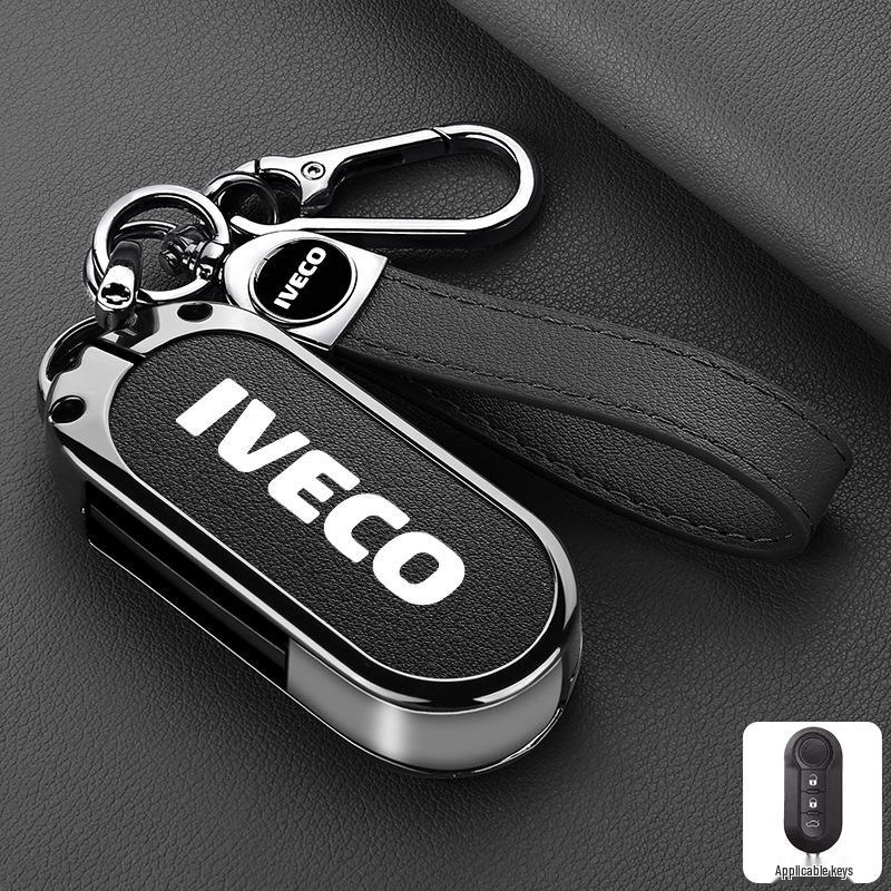 Iveco Ousheng 2021 Car Key Case: Modified Remote Key Protective Bag with Buckle