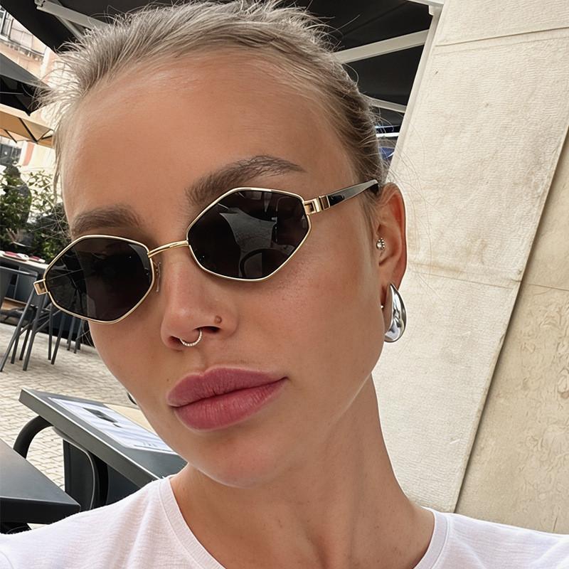 Hexagon Sunglasses For Women Men Uv400 Antiglare Polarized Fashion Outdoor Eyewear