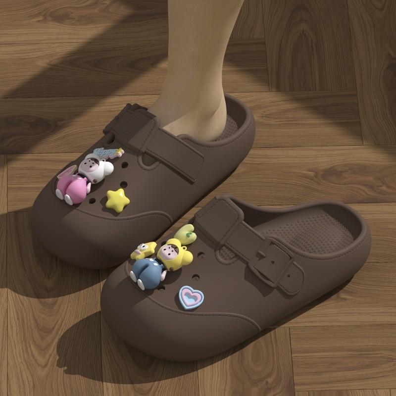 Flower Dotted Eva Slipon Shoes For Women And Men Summer Casual Nonslip Waterresistant Footwear
