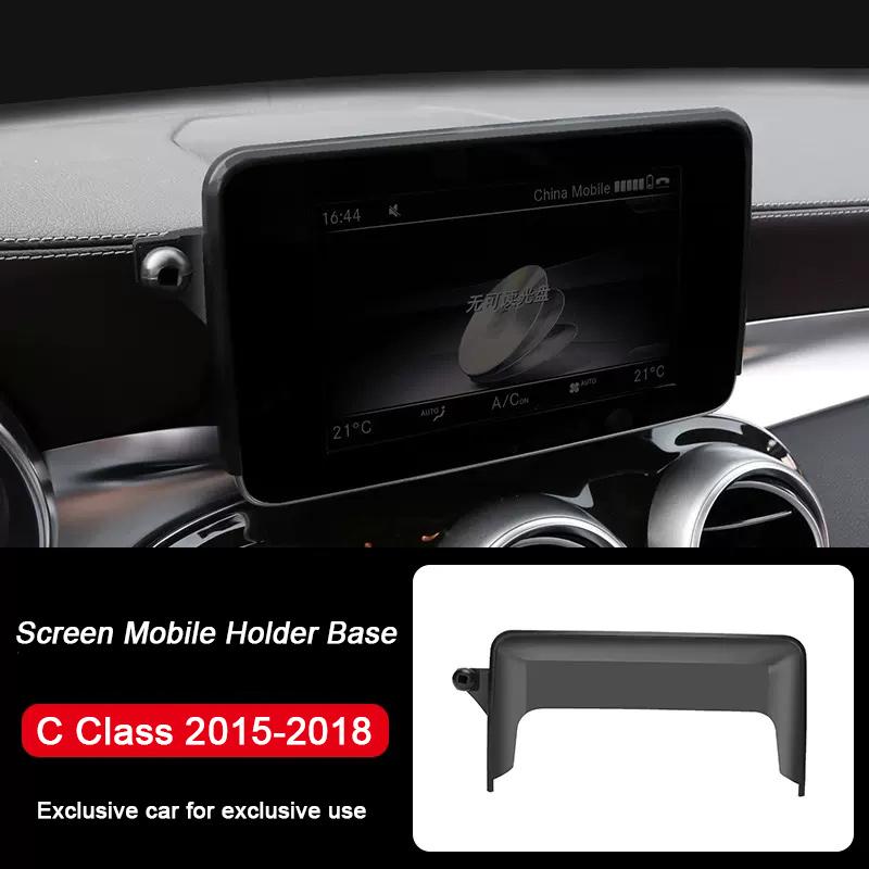 

Для Mercedes Benz C200 V Class GLC W205 W206 W447 X254 X253 Специальный Дисплей Автомобильный Экран Держатель для Телефона Беспроводное Зарядное Устройство Навигация Screen Base-C 15-18