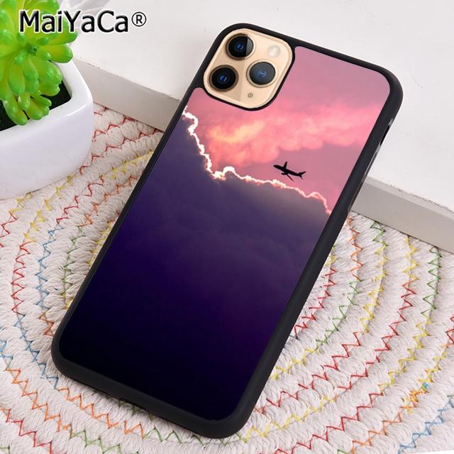 Pink Travel Aircraft Airplane Phone Case For iPhone 17 Air 16 pro max 15 14 plus 12 13 Shell Cover coque