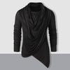 Herren Basic Oberteile Unifarben Langarm Pullover Locker Weich Atmungsaktiv Asymmetrischer Rollkragen Bequemes Herbsthemd Herren Alltagsbekleidung