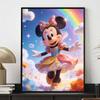 Disney 5D DIY Full Circle Diamond Painting Kit Whimsical Minnie Mouse Princess Castle Decor Gift