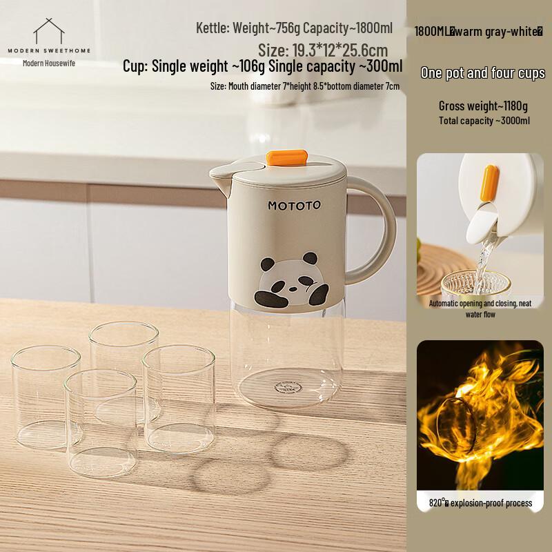 Современный набор стеклянных кувшинов для домохозяйки