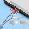 5-1pcs 360° New Stainless Steel Tab Phone Tether Portable Connecting Hanging Piece Lanyard Mobile Phone Case Clip Back Gaskets