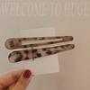 2pc Fashion European and American Leopard Big Hair Side Clips Hairpin Vintage Hairgrip for Girls Women Korean Hair Accessories