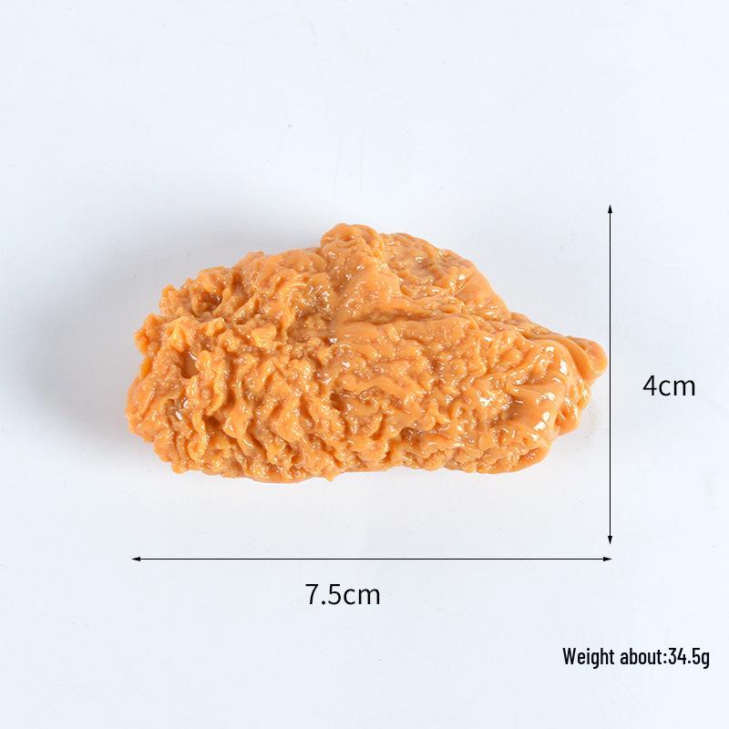 Simulated French Fries & Fried Chicken Keychain - Food Model Props and Toys