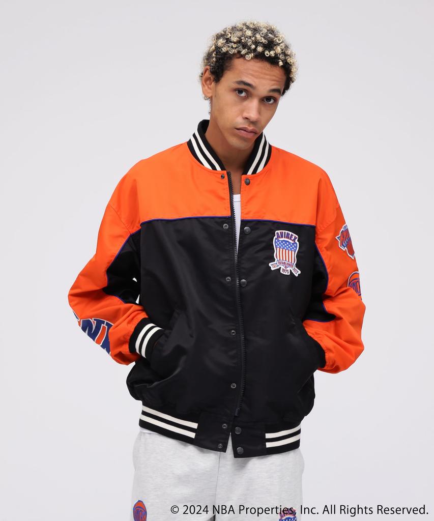 Avirex NBA Nylon Size M Jacket, Men's, (150), Orange, 783-5152010