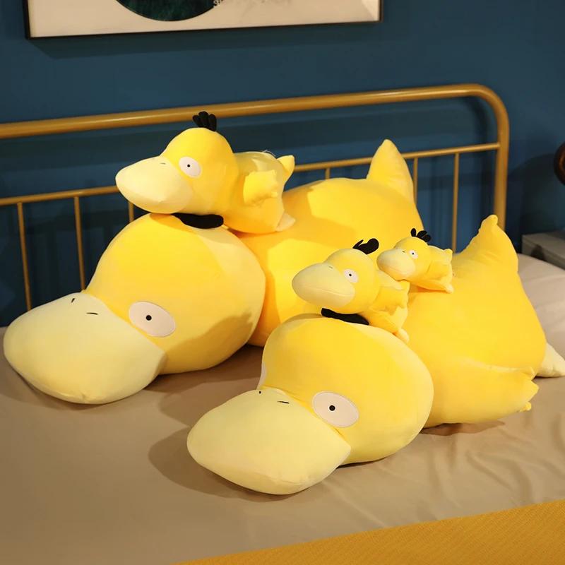 Comfortable Plush Stuffed Doll Pikachu Peluche Psyduck Pillow Cute Cartoon Plush Toy Kawaii Doll Kids Birthday Gifts