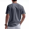 New American Style Men's Summer Short Sleeve T-Shirt, Slim Fit Trendy Deep V-Neck Button Henley Shirt