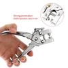 Eyelet Setting Tool for Belt Holes with Punch Pliers and 100 Pcs Hollow Grommets