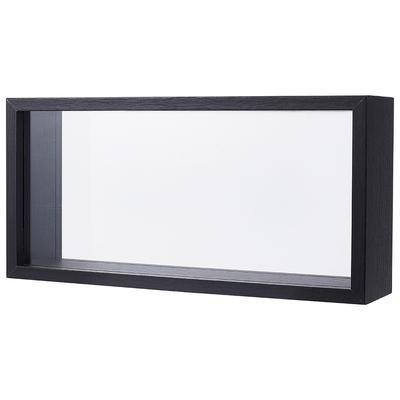 1pc Wood Photo Frame Stand for Dried Flower Rectangle Black 125x60x260mm