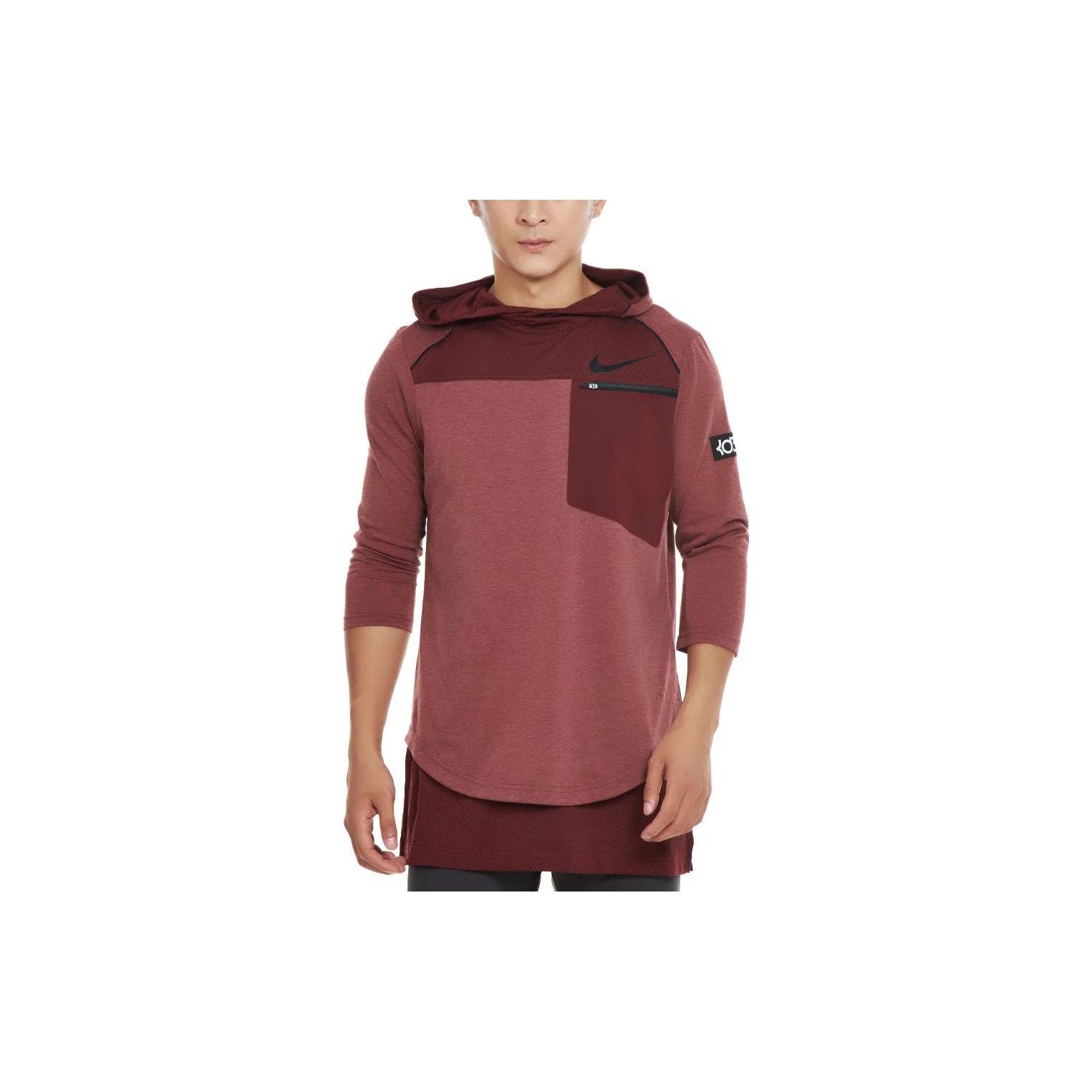 Мужские толстовки Nike Бордовые С капюшоном Умеренный Обычный 856088-619 L