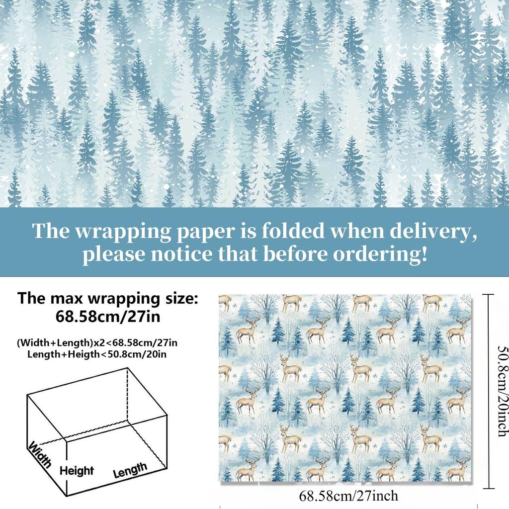12pcs Christmas Pattern Thin Paper, Christmas Tree, Candy, Stars-Hand Wrapping Paper, Party Decorations - Christmas Style Design