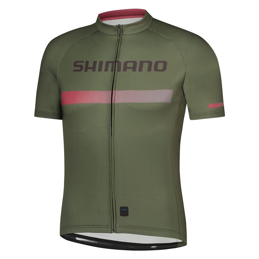 SHIMANO Cycling Jersey LOGO Jersey 2023 Model Warm Olive XS Recommended (European Size) Height 157-167cm
