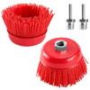 2PACK 4 Inch Nylon Brush 5/8 Inch-11 Threaded Arbor Threaded Arbor Abrasive Cup Brush Wheel 100mm Max 8000 RPM Abrasive Tool