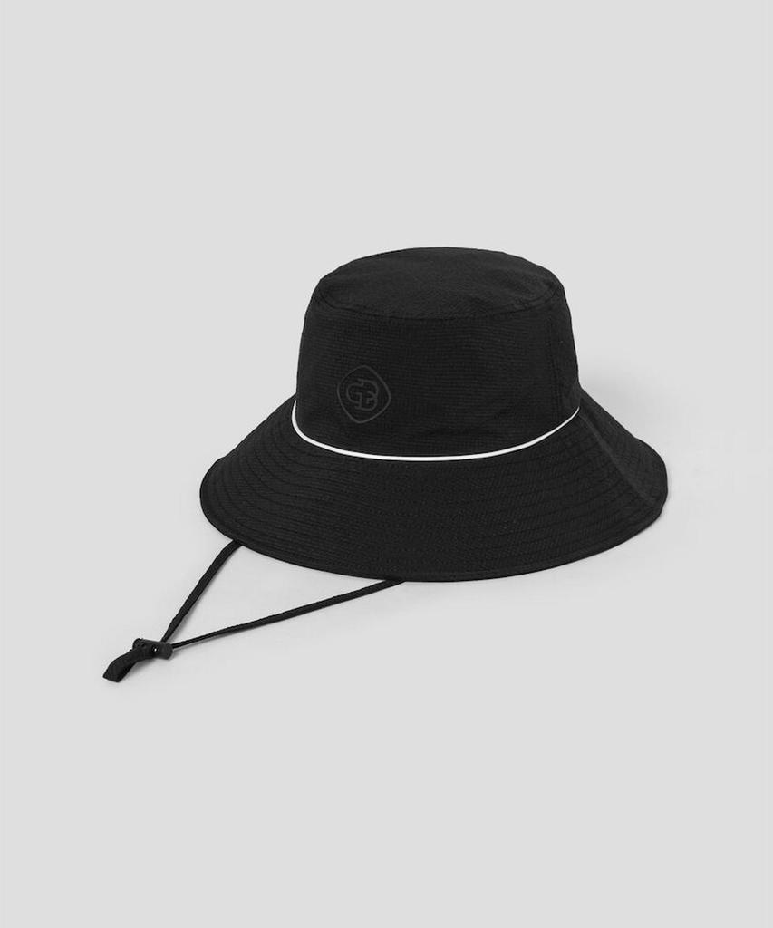 Binpolaegseseoli Women'S Seersucker Wide Bucket Hat Black