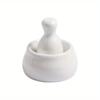 Pro Ceramic Mortar and Pestle , Mini Apothecary Grinder for Pills/Spices, Heavy Duty White Crusher Bowl with Anti Slip Base