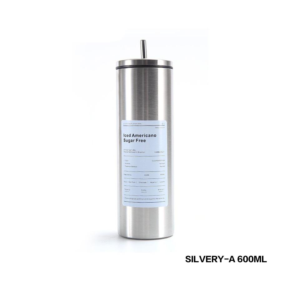 Termoska na kávu z nerezové oceli 304 s dvojitou vrstvou, chladicí slámka, přenosná, opakovaně použitelná, ledová, americká, láhev na vodu