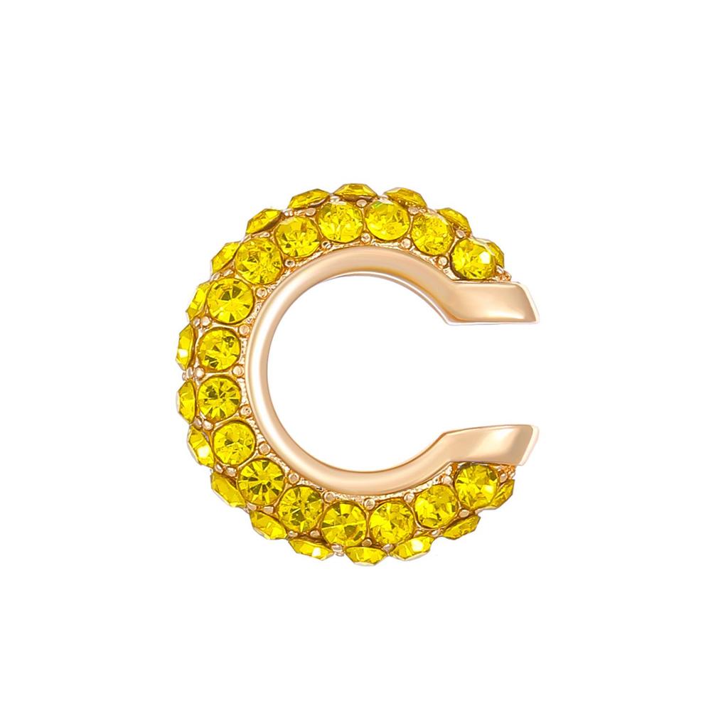 European & American Popular C-shaped Rhinestone Ear Cuff Earrings, No Piercing Needed for Women