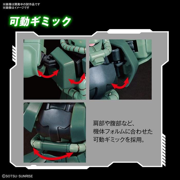 Bandai SPIRITS HG Mobile Suit Gundam Zaku II 1/144 Scale Model Kit Green 30 X 19 X 8 Cm